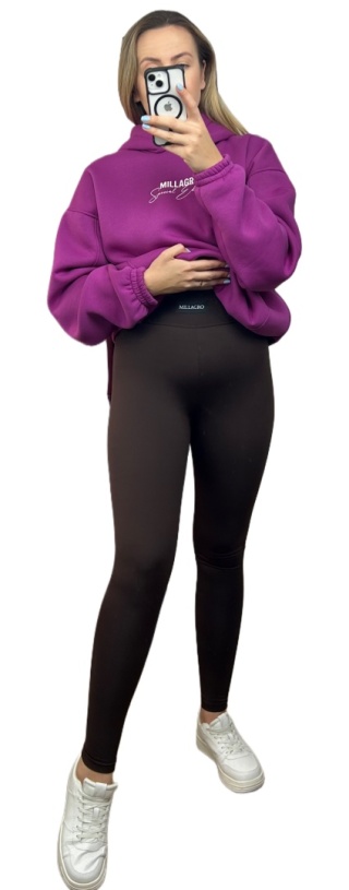 Legginsy modelujące czekoladowe brązowe wysoki stan Millagro- BELLA