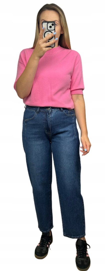 Spodnie jeansowe niebieskie ciemny jeans balloon jeans Trang Jeans XS 34 - CASUAL STREET