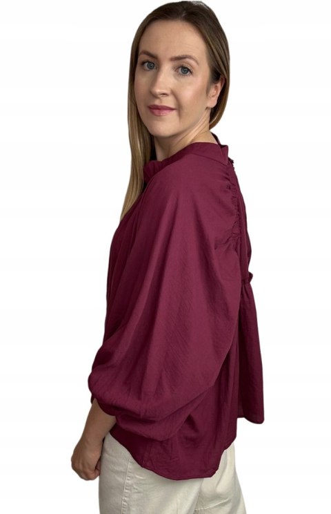 Bordowa koszula luźna Anioł oversize 100% bawełna Wiya- ANGEL