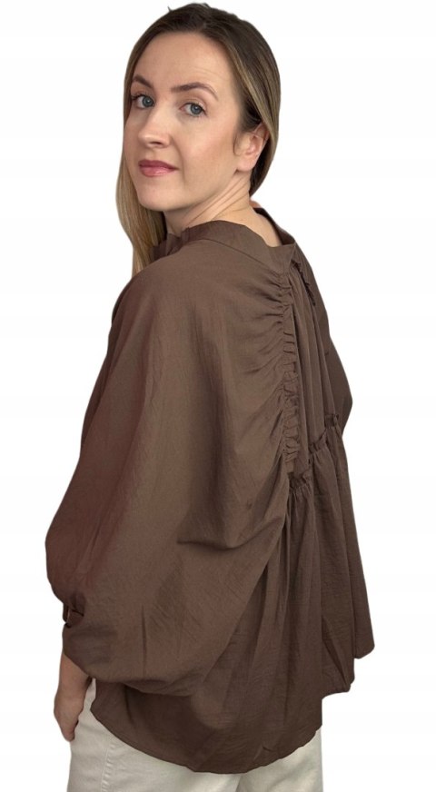 Brązowa koszula luźna Anioł oversize 100% bawełna Wiya- ANGEL