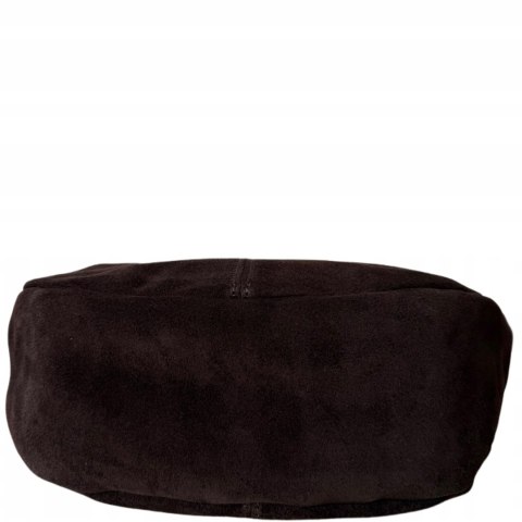 Torebka typu hobo skóra naturalna zamszowa czekoladowa Vera Pelle- HOBO MOOD