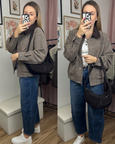Torebka typu hobo skóra naturalna zamszowa czekoladowa Vera Pelle- HOBO MOOD