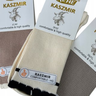 3 pary skarpet skarpetek kaszmirowych falbanka prążkowane Rehe 38-42