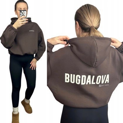 Bluza bawełniana oversize luźna czekoladowa brązowa BUGDALOVA by MIA- BUGDALOVA