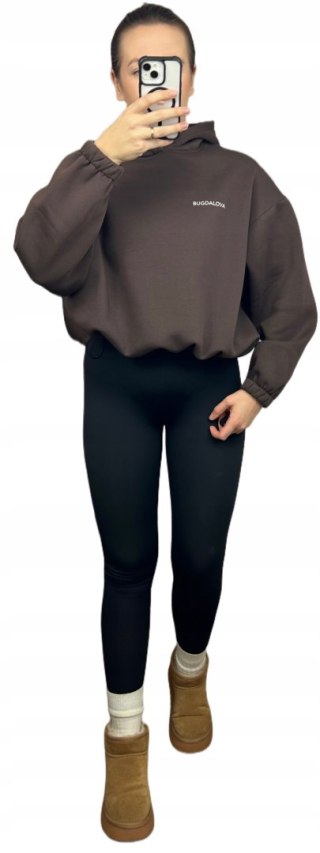 Bluza bawełniana oversize luźna czekoladowa brązowa BUGDALOVA by MIA- BUGDALOVA