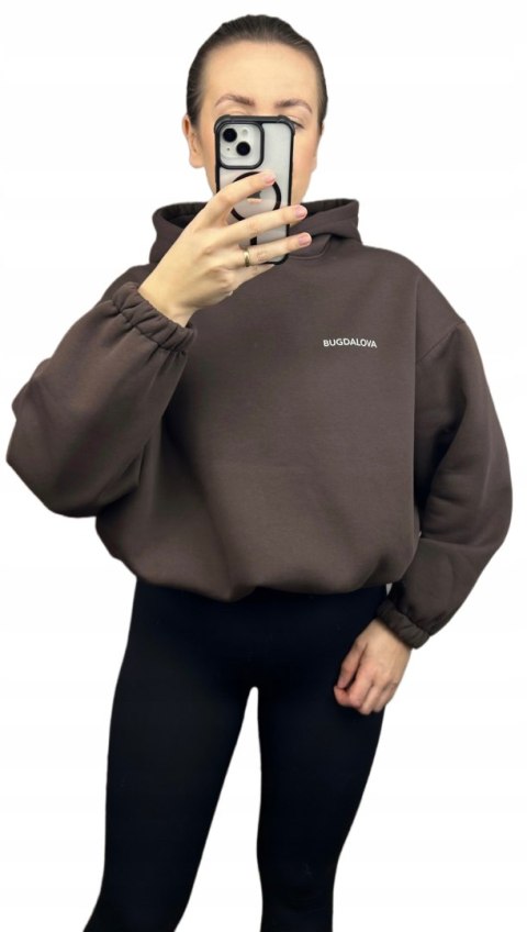 Bluza bawełniana oversize luźna czekoladowa brązowa BUGDALOVA by MIA- BUGDALOVA