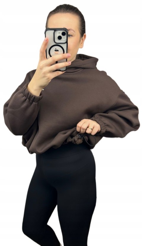 Bluza bawełniana oversize luźna czekoladowa brązowa BUGDALOVA by MIA- BUGDALOVA