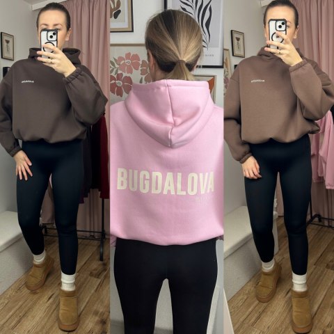 Bluza bawełniana oversize luźna czekoladowa brązowa BUGDALOVA by MIA- BUGDALOVA