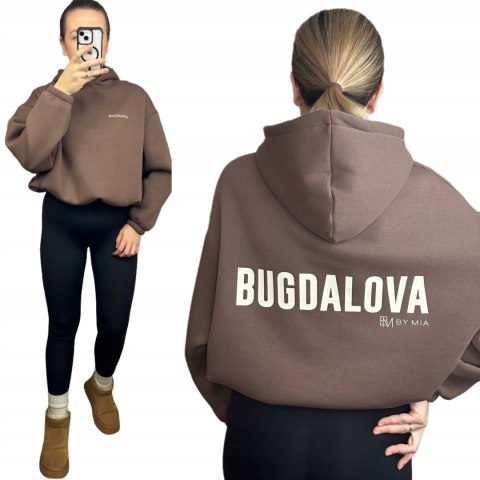 Bluza bawełniana oversize luźna mleczna czekolada brązowa BUGDALOVA by MIA- BUGDALOVA