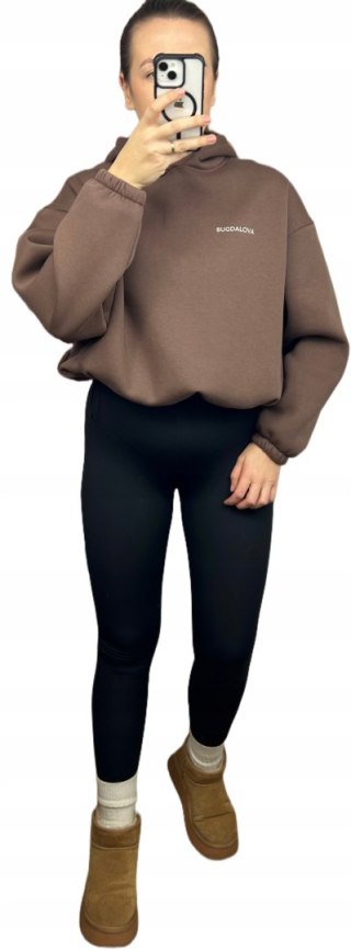 Bluza bawełniana oversize luźna mleczna czekolada brązowa BUGDALOVA by MIA- BUGDALOVA
