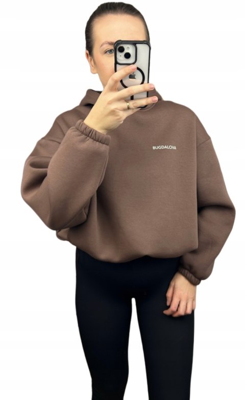 Bluza bawełniana oversize luźna mleczna czekolada brązowa BUGDALOVA by MIA- BUGDALOVA