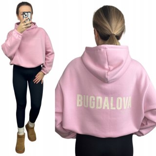 Bluza bawełniana oversize luźna mleczna różowa BUGDALOVA by MIA- BUGDALOVA