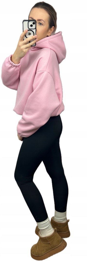 Bluza bawełniana oversize luźna mleczna różowa BUGDALOVA by MIA- BUGDALOVA