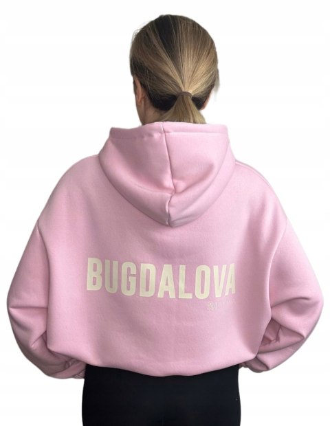 Bluza bawełniana oversize luźna mleczna różowa BUGDALOVA by MIA- BUGDALOVA