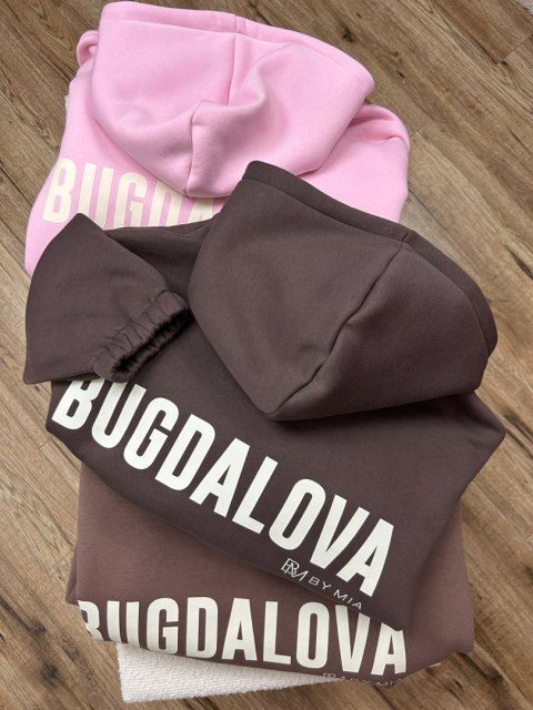 Bluza bawełniana oversize luźna mleczna różowa BUGDALOVA by MIA- BUGDALOVA