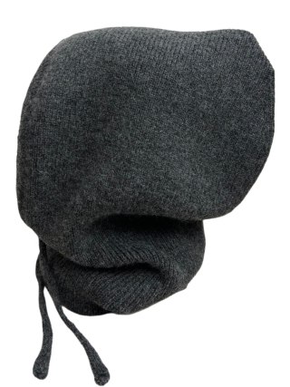Kaptur balaclava kominiarka komin wiskozowy wiskoza prążkowany szary- MELLA