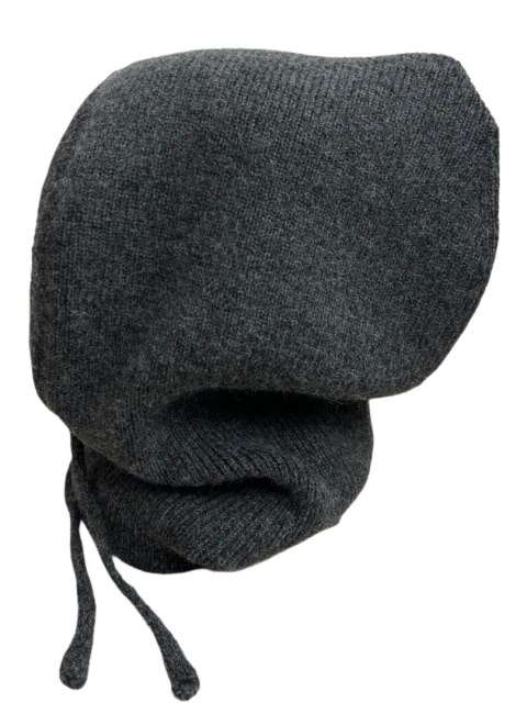 Kaptur balaclava kominiarka komin wiskozowy wiskoza prążkowany szary- MELLA
