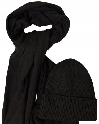 Komplet kaszmirowy czekolada wełniany wełna kaszmir czapka szalik Cashmere- CASHMIRA