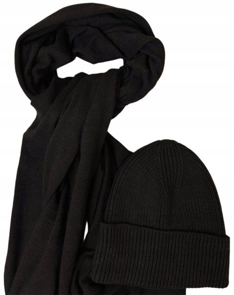 Komplet kaszmirowy czekolada wełniany wełna kaszmir czapka szalik Cashmere- CASHMIRA