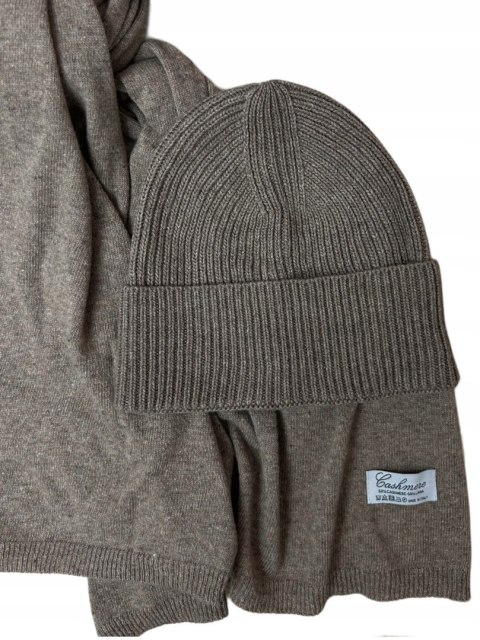 Komplet kaszmirowy fango II wełniany wełna kaszmir czapka szalik Cashmere- CASHMIRA