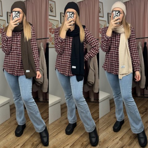 Komplet kaszmirowy fango II wełniany wełna kaszmir czapka szalik Cashmere- CASHMIRA