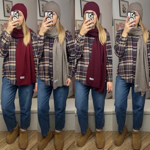 Komplet kaszmirowy fango II wełniany wełna kaszmir czapka szalik Cashmere- CASHMIRA