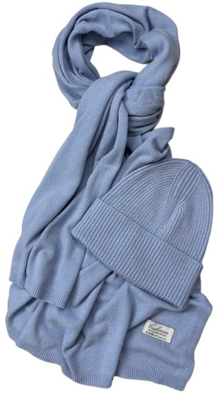 Komplet kaszmirowy wełniany wełna kaszmir czapka szalik Cashmere- CASHMIRA