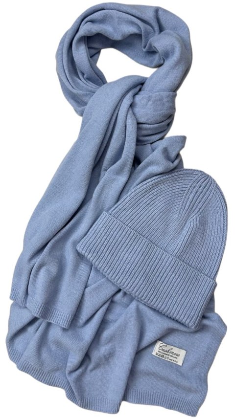 Komplet kaszmirowy wełniany wełna kaszmir czapka szalik Cashmere- CASHMIRA