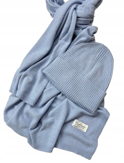 Komplet kaszmirowy wełniany wełna kaszmir czapka szalik Cashmere- CASHMIRA