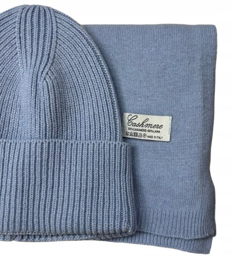 Komplet kaszmirowy wełniany wełna kaszmir czapka szalik Cashmere- CASHMIRA