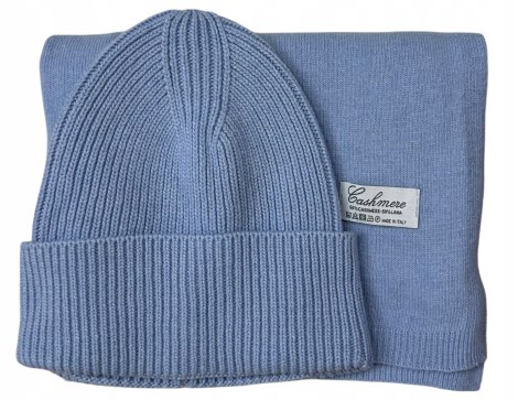 Komplet kaszmirowy wełniany wełna kaszmir czapka szalik Cashmere- CASHMIRA