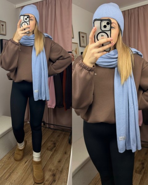 Komplet kaszmirowy wełniany wełna kaszmir czapka szalik Cashmere- CASHMIRA