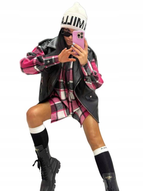 Ciepła czapka damska La Milla White Black – polska produkcja