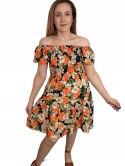 Krótka sukienka hiszpanka kwiaty luźna falbanka kwiatki bawełna XL/XXL