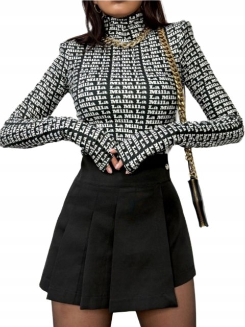 Golf damski LA MILLA czarny elastyczny na modelce