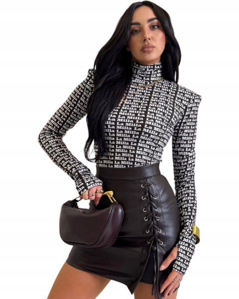 Golf czarny damski LA MILLA z logo na piersi