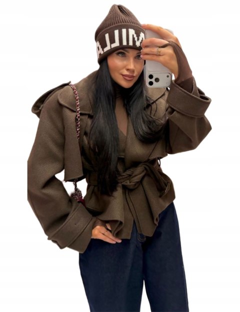 Czapka LA MILLA brązowa miękka wiskoza wełna