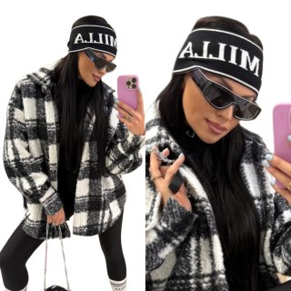 Czarna opaska LA MILLA białe logo Lamilla- ICON HEADBAND