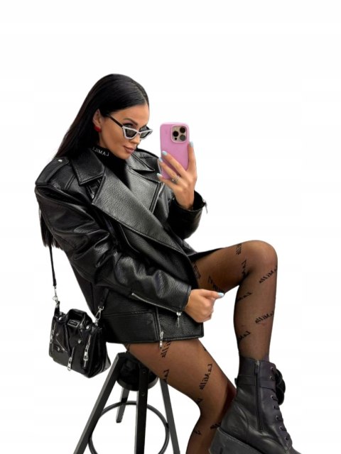 Czarne rajstopy logowane LA MILLA cienkie rozmiar 3 M