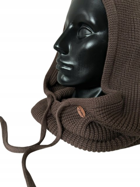 brązowa balaclava damska GRANS