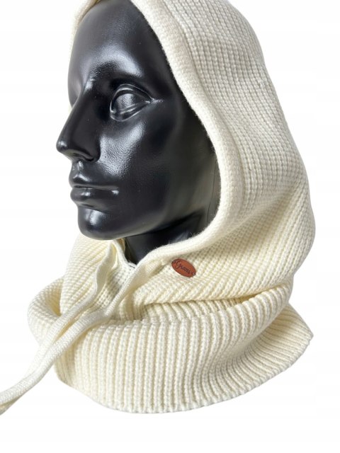 śmietankowa balaclava damska GRANS