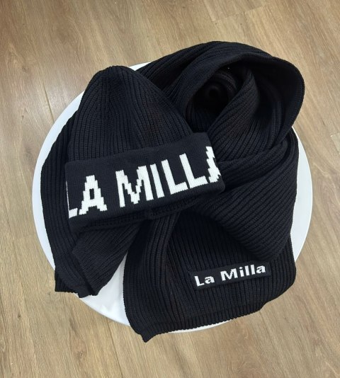 Komplet zimowy LA MILLA Icon czapka szalik na płasko