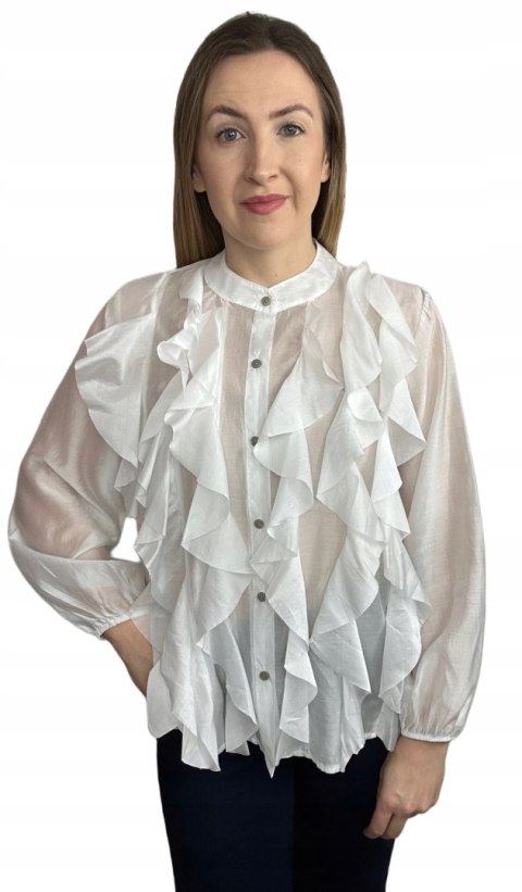 stylizacja biała koszula RUBINA i jeansy