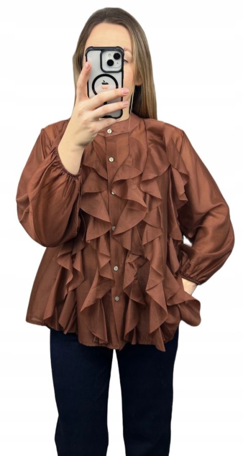 brązowa koszula RUBINA elegancki look