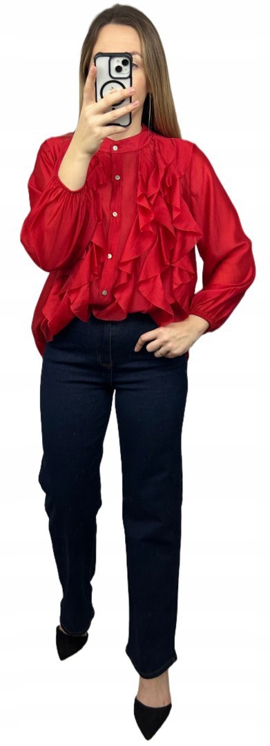 czerwona koszula RUBINA elegancki look