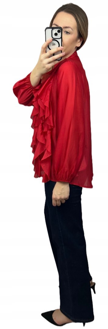 koszula RUBINA czerwona bokiem