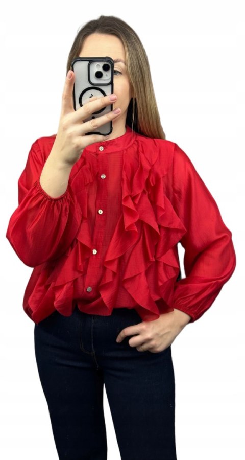czerwona koszula RUBINA elegancki look