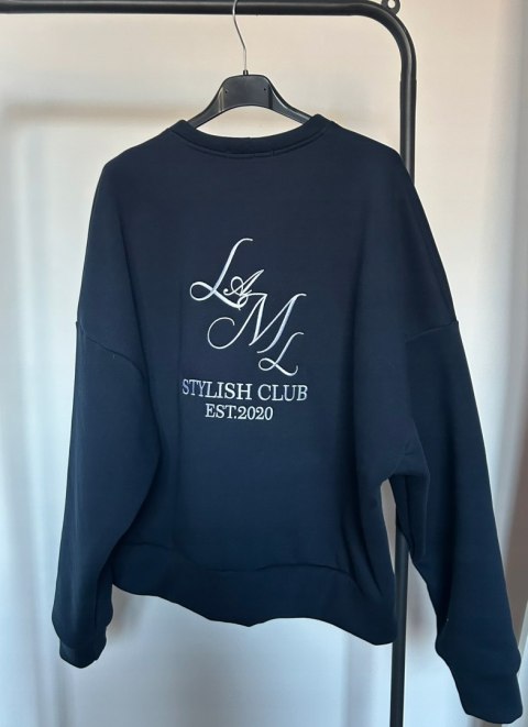 Bluza granat LA MILLA na wieszaku tył