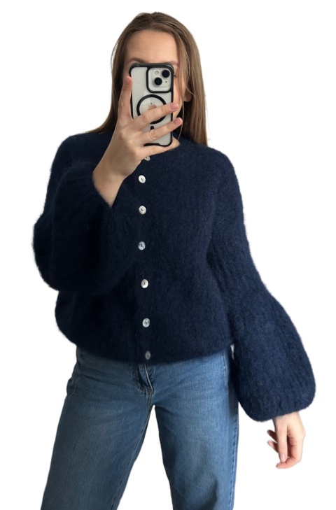 sweter kid moher dzwonek soft bell cardi guziki  CXL COLLECTION