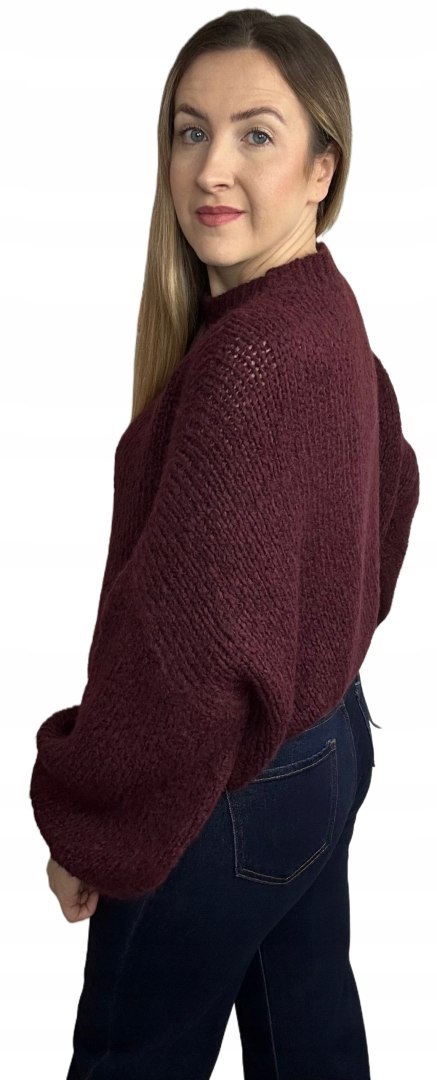 sweter CLOUDY burgund widok z boku